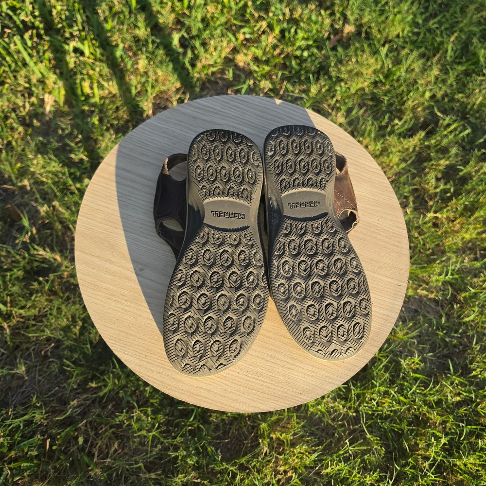 Merrell Siren Wrap Q2 Espresso Brown Leather Thong Sandals Outdoor Comfort - Picture 9 of 10